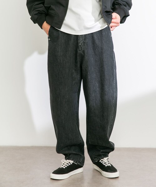 URBAN RESEARCH Sonny Label（アーバンリサーチサニーレーベル）の「デニムバレルパンツ（デニムパンツ・メンズ・グレー/ブラック/インディゴ・M/L）」の5枚目の写真