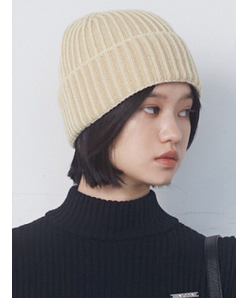 EMODA（エモダ）の「コンパクトニットキャップ（キャップ・レディース・ブラック/グレー/ベージュ・F）」の9枚目の写真