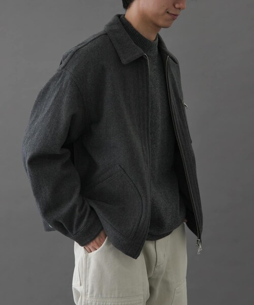 URBAN RESEARCH DOORS(アーバンリサーチドアーズ)の「FORK&SPOON ウールショートブルゾン(ブルゾン・メンズ・NAVY/CHARCOAL/BROWN・4/5)」の8枚目の写真