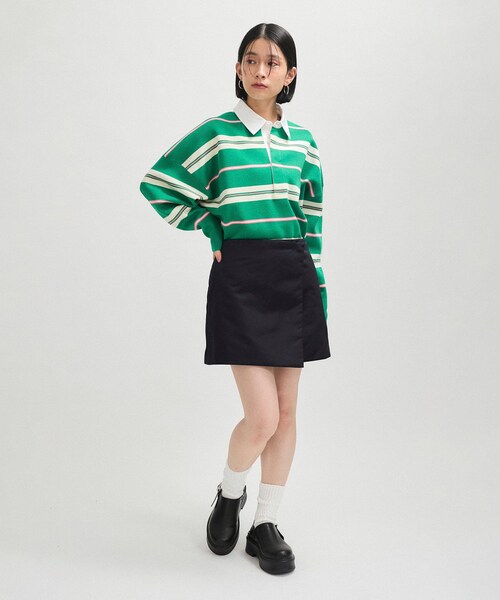 ADAM ET ROPE'(アダムエロペ)の「バルキールーズソックス(ソックス/靴下・レディース・ブラック/オフホワイト・F)」の5枚目の写真