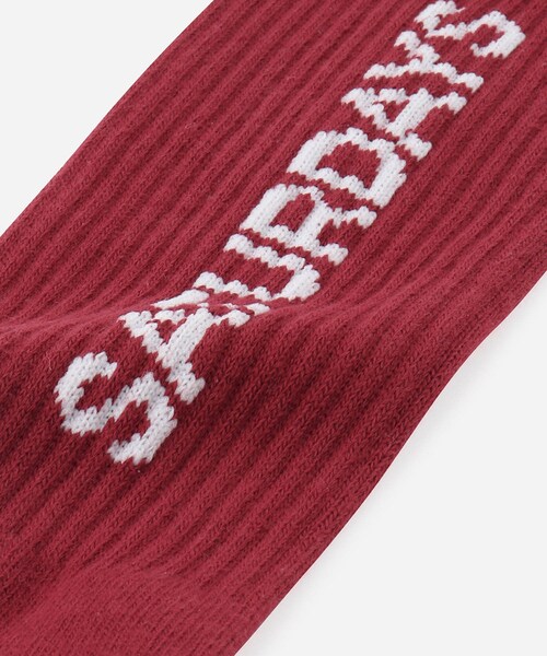 Saturdays NYC（サタデーズ ニューヨークシティ ）の「Logo Sock（ソックス/靴下・メンズ・キャメル/ブルー/レッド・F）」の10枚目の写真