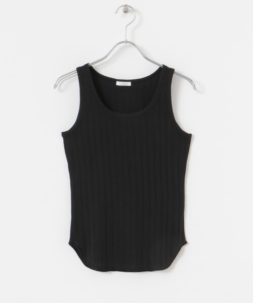 ITEMS URBANRESEARCH（アイテムズ アーバンリサーチ）の「クールコットンリブタンクトップ（タンクトップ・レディース・WHT/L.BEG/BLK/BRN・FREE）」の2枚目の写真
