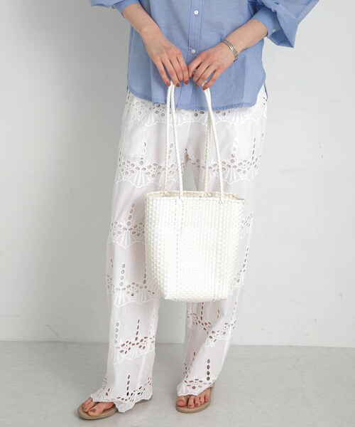 URBAN RESEARCH Sonny Label（アーバンリサーチサニーレーベル）の「メルカドトートバッグ（トートバッグ・レディース・ブラック×オフ/ブラック/ホワイト・one）」の6枚目の写真