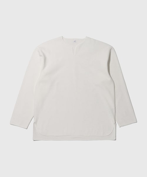 ADAM ET ROPE'(アダムエロペ)の「【blurhmsROOTSTOCK】Rough&Smooth Thermal Over NeckL/S(Tシャツ/カットソー・メンズ・ブラック/チャコール/ホワイト・2/3)」の1枚目の写真