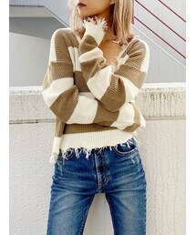 GYDA | Vネックグラインダーニット TOPS(ニット/セーター)