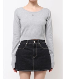 EMODA | PLATE CROP KNIT(ニット/セーター)