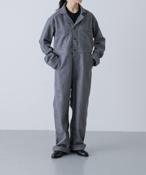 かぐれ(カグレ)の「MASTER&CO FLANNEL ALL IN ONE(つなぎ/オールインワン・レディース・GREY/DK GREY・S)」の5枚目の写真