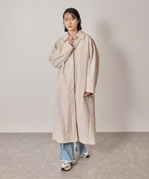 NERGY（ナージー）の「【撥水】ステンカラーロングコート（ステンカラーコート・レディース・ベージュ・F）」の11枚目の写真