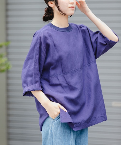URBAN RESEARCH DOORS(アーバンリサーチドアーズ)の「FORK&SPOON プルオーバーブラウス(シャツ/ブラウス・レディース・OFF/BLACK/DARK BLUE・1)」の3枚目の写真