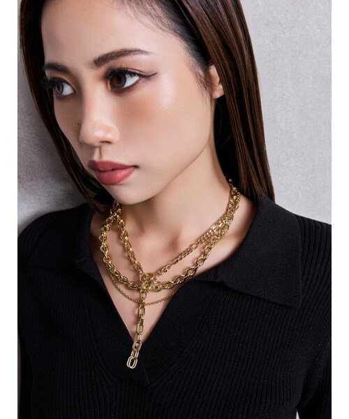 GYDA（ジェイダ）の「JEYSUS Symmetry GYDAランダムchainネックレス（ネックレス・レディース・シルバー/ゴールド・F）」の4枚目の写真