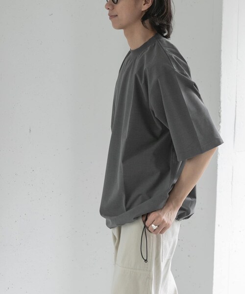 URBAN RESEARCH DOORS（アーバンリサーチドアーズ）の「FORK&SPOON　キャリーマンヘムスピンドルTシャツ（Tシャツ/カットソー・メンズ・LT.GREY/CHARCOAL/KHAKIBROWN・4/5）」の16枚目の写真