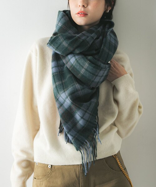 URBAN RESEARCH(アーバンリサーチ)の「ウールカシミヤストール(ストール/ショール・レディース・IVORY/RED/BEIGECHECK/GREENCHECK・-)」の22枚目の写真