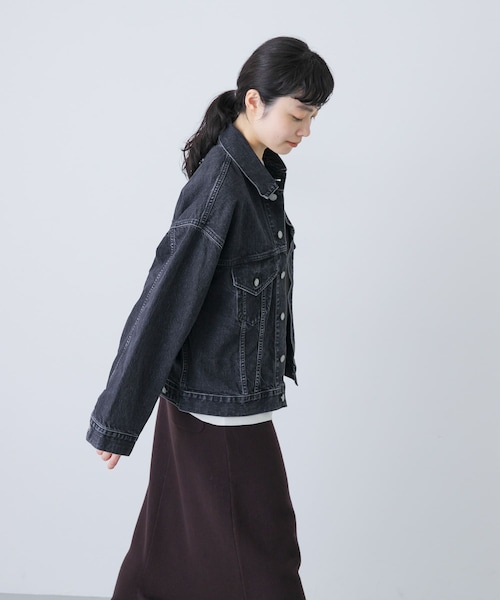 かぐれ（カグレ）の「HARi　WIDE SLEEVE DENIM JACKET（デニムジャケット・レディース・BLACK・2）」の6枚目の写真