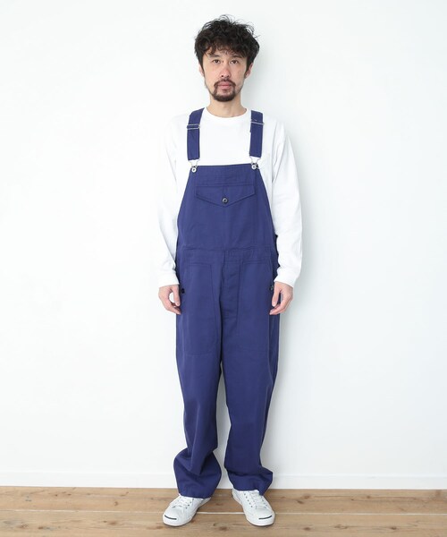 URBAN RESEARCH Sonny Label（アーバンリサーチサニーレーベル）の「ARMY TWILL　LightHerringbone Overall（つなぎ/オールインワン・メンズ・WHITE/NAVY・M/L）」の9枚目の写真