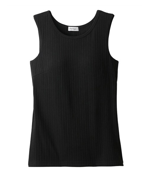 nissen（ニッセン）の「小さいサイズ　カップ付きタンクトップ　低身長さん・小柄女性（Tシャツ/カットソー・レディース・ホワイト/ブラック・PSS/PS/PM/PL）」の6枚目の写真