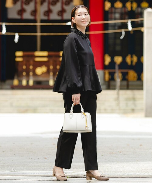 URBAN RESEARCH ROSSO（アーバンリサーチロッソ）の「F by ROSSO　レースカラーペプラムブラウス（シャツ/ブラウス・レディース・OFF WHITE/BLACK・Free）」の12枚目の写真