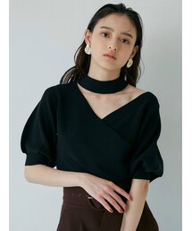 MURUA | カシュクールチョーカーハーフニット(ニット/セーター)