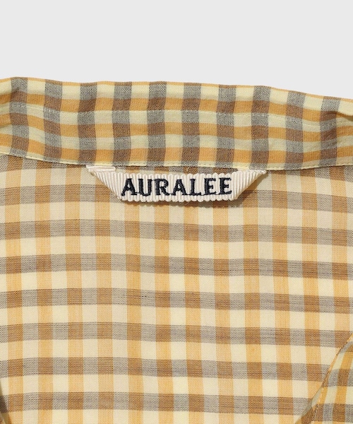 ADAM ET ROPE'（アダムエロペ）の「【AURALEE/オーラリー】AIRY LIGHT COTTON CHECK BIG SHIRT（シャツ/ブラウス・メンズ・ダークブラウン/イエロー・3/4）」の12枚目の写真