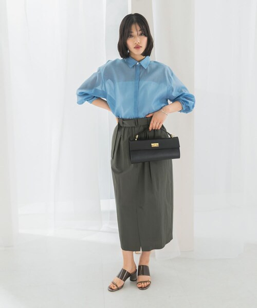 URBAN RESEARCH ROSSO（アーバンリサーチロッソ）の「ベルト付スカート（スカート・レディース・khaki/white/orange・FREE）」の15枚目の写真