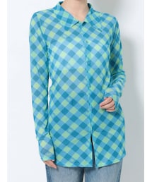 jouetie | メッシュチェックカラートップス(シャツ/ブラウス)