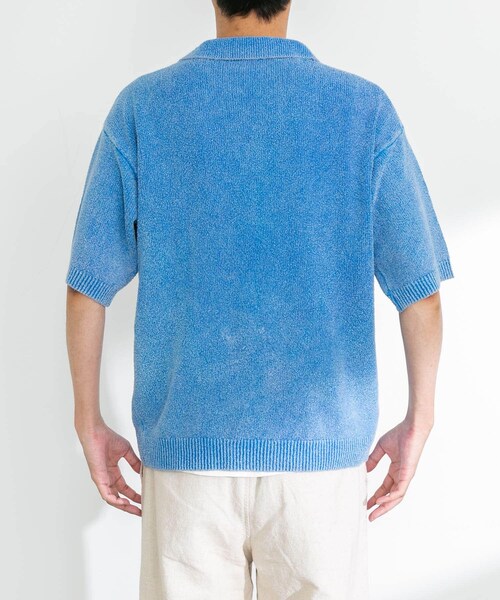 URBAN RESEARCH Sonny Label（アーバンリサーチサニーレーベル）の「インディゴパイルスキッパーポロシャツ（ポロシャツ・メンズ・ライトインディゴ/インディゴ・M/L）」の16枚目の写真