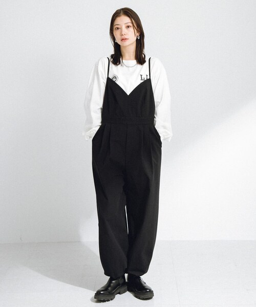 URBAN RESEARCH Sonny Label（アーバンリサーチサニーレーベル）の「コットンビスチェサロペット（サロペット/オーバーオール・レディース・ブラック/バター・FREE）」の8枚目の写真