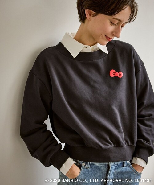 ROPE' PICNIC（ロペピクニック）の「【ROPE' PICNIC×ハローキティ】ボートネック裏毛プルオーバー（スウェット・レディース・チャコール/キナリ/ピンク系・F）」の20枚目の写真