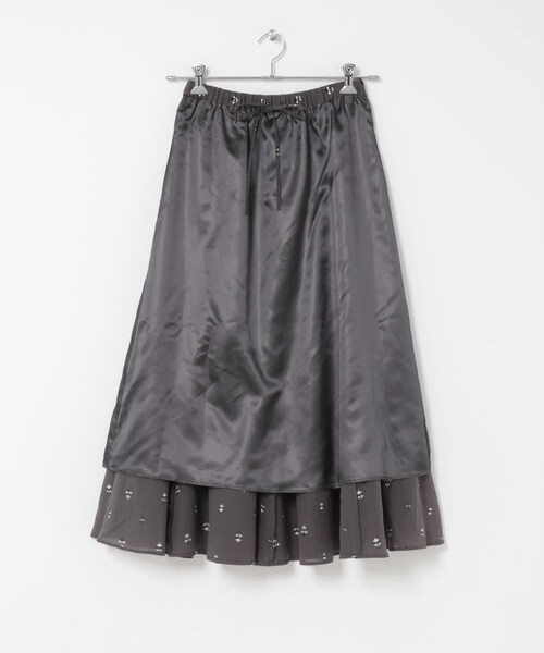 URBAN RESEARCH DOORS（アーバンリサーチドアーズ）の「小柄ダマスクプリントフレアスカート（スカート・レディース・OFF/CHARCOAL・Free）」の9枚目の写真