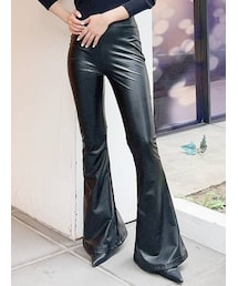 GYDA | フェイクレザーフレアーパンツ(その他パンツ)