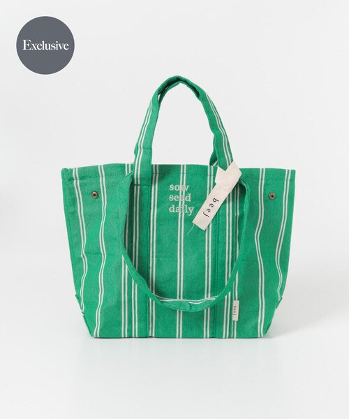 URBAN RESEARCH DOORS(アーバンリサーチドアーズ)の「『別注』beej×DOORS ストライプトートバッグ(トートバッグ・レディース・PINK/YELLOW/GREEN・One)」の2枚目の写真