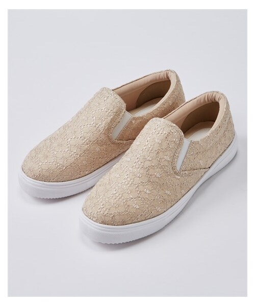 nissen（ニッセン）の「【ゆったり幅広】軽量スリッポンスニーカー（低反発中敷）（ワイズ４Ｅ）（スニーカー・メンズ・黒スウェット/グレースウェット/ネイビーデニム(スター柄)/ツイード/ピンクベージュ(刺しゅう)/レオパード(チュール)/ブラックレース/ホワイトレース/ベージュレース/ネイビーデニム(ペイズリー柄)/インディゴ/サックス/黒(タイダイ柄)/黒(コーデュロイ)/チャコールグレー(コーデュロイ)/ブラウン(チェック柄)/テラコッタ(チェック柄)/グリーン(型押し)/ブルーデニム(刺しゅう)/ラメシルバーパイソン(型押し)/グレーツイード/カーキ(コーデュロイ)/グレージュ(型押し)/パープル(ツイード調)・M=23.0~23.5cm/4E/L=24.0~24.5cm/4E/LL=25.0~25.5cm/4E/3L=26.0~26.5cm/4E）」の15枚目の写真