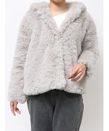 LAGUNAMOON | フェイクファーフーディコート(その他アウター)