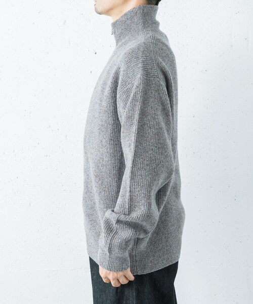 URBAN RESEARCH（アーバンリサーチ）の「ULTERIOR　WOOL COTTON RIB DRIVERS KNIT（テーラードジャケット・メンズ・BLACK MIX/GREY MIX/PURPLE MIX・M/L）」の10枚目の写真
