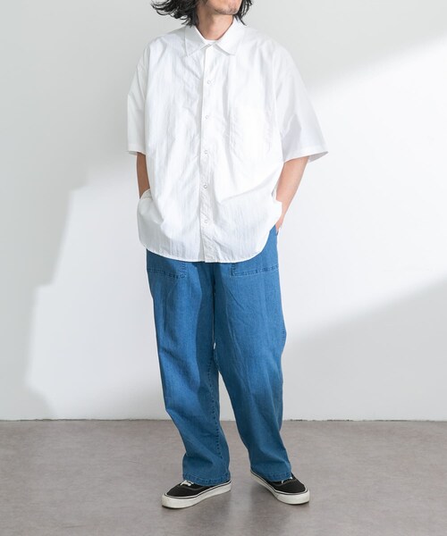 URBAN RESEARCH Sonny Label（アーバンリサーチサニーレーベル）の「ARMY TWILL　Nylon OX Mesh H/S Shirts（シャツ/ブラウス・メンズ・BLACK/KHAKI/WHITE・S/M）」の7枚目の写真