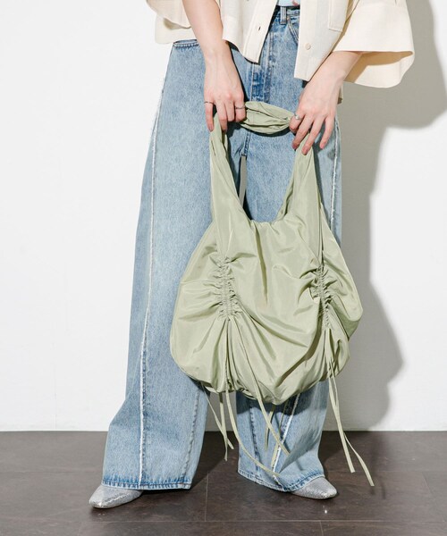 KBF（ケイビーエフ）の「ドロストデザインバルーンBAG（その他雑貨・レディース・KHAKI/RED/BLACK・one）」の14枚目の写真