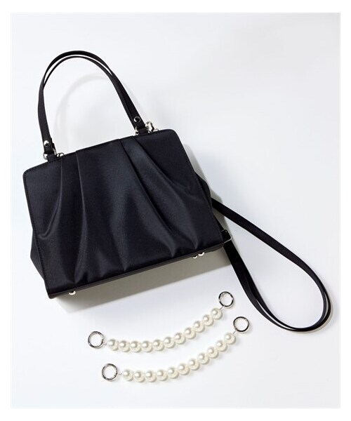 nissen（ニッセン）の「慶弔両用　肩ひも長め3WAYがま口フォーマルバッグ（バッグ・メンズ・黒・Y）」の2枚目の写真