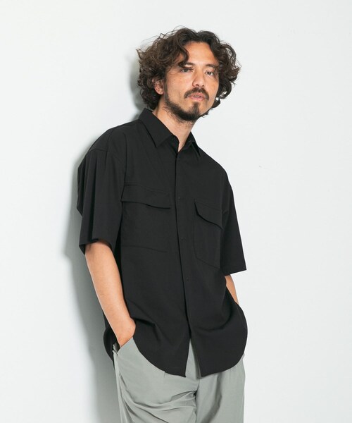 URBAN RESEARCH Sonny Label（アーバンリサーチサニーレーベル）の「OOPSノビイルダブルポケットシャツ（シャツ/ブラウス・メンズ・NAVY/BLACK/BEIGE・M/L/XL）」の9枚目の写真