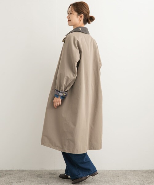 URBAN RESEARCH DOORS（アーバンリサーチドアーズ）の「『別注』Barbour / DOORS　SPEYLONG（ステンカラーコート・レディース・beige/grey・S/M）」の9枚目の写真