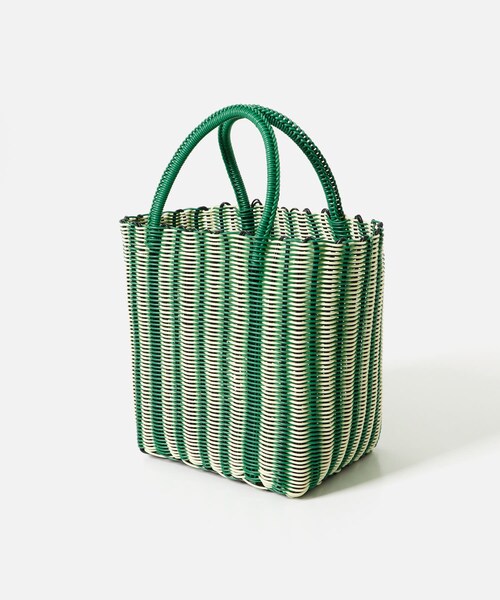 URBAN RESEARCH(アーバンリサーチ)の「LALO Dita Medium(かごバッグ・レディース・OFFWHT×GR・M)」の4枚目の写真