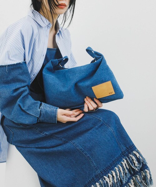KBF（ケイビーエフ）の「2WAYハンドルデザインBAG（ハンドバッグ・レディース・BROWN/BLUE・one）」の14枚目の写真