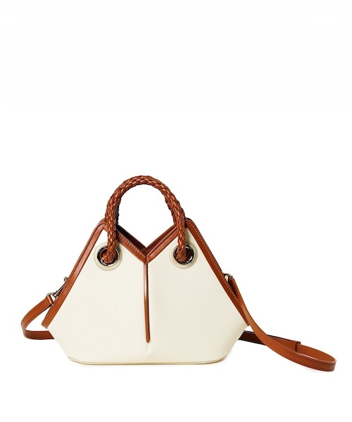 ROPE'（ロペ）の「【teau】navire（ナビーレ） SHOULDER BAG Small / 2way（ハンドバッグ・レディース・オフホワイト/ネイビー・F）」の3枚目の写真