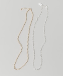 SMELLY | コンビカラーチェーン2セットネックレス(ネックレス)