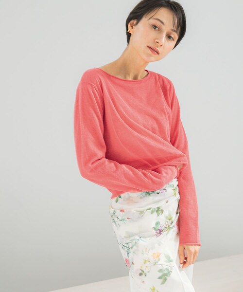 URBAN RESEARCH ROSSO（アーバンリサーチロッソ）の「シアーレイヤードニット（ニット/セーター・レディース・OFF WHITE/PINK・Free）」の18枚目の写真