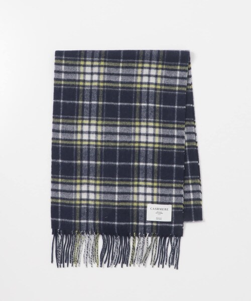 URBAN RESEARCH ROSSO（アーバンリサーチロッソ）の「カシミヤチェックマフラー（マフラー・レディース・BEIGE/MINT/NAVY・FREE）」の3枚目の写真