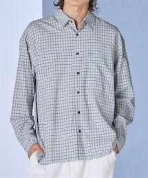 nissen | オーバーサイズ長袖チェックシャツ【大きいサイズ有】(シャツ/ブラウス)