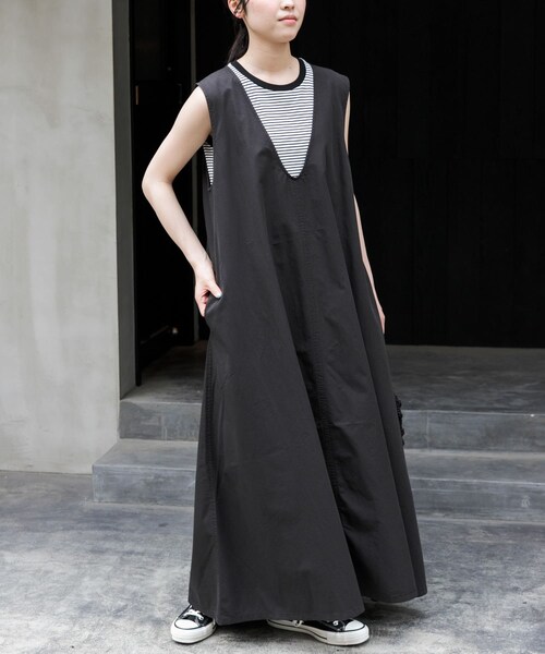 URBAN RESEARCH DOORS（アーバンリサーチドアーズ）の「FORK&SPOON　テントラインUネックワンピース（ワンピース・レディース・BROWN/BLACK/BEIGE・1/2）」の14枚目の写真
