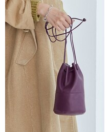 Ungrid | フェイクレザー巾着バッグ(ハンドバッグ)