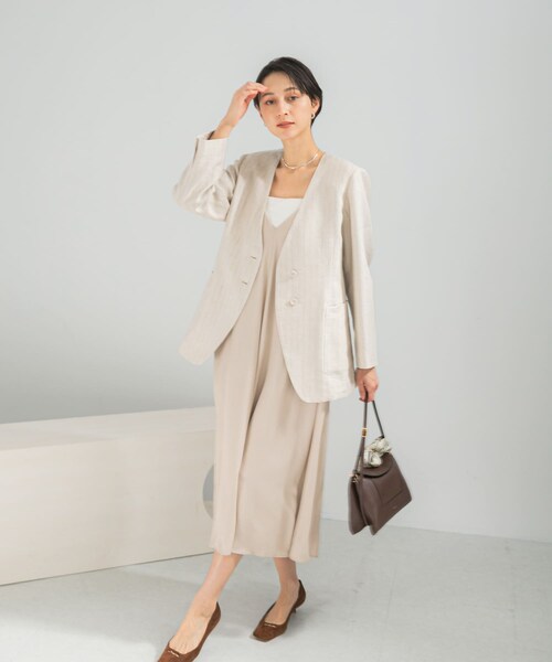 URBAN RESEARCH ROSSO（アーバンリサーチロッソ）の「2WAYキュプラ混キャミワンピース（ワンピース・レディース・LIGHTBEIGE/BLUE/BLACK・Free）」の18枚目の写真