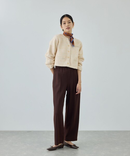 ROPE'（ロペ）の「ツイードニットショート丈カーディガン/イージーケア（カーディガン/ボレロ・レディース・キナリ/ブルー・F）」の11枚目の写真