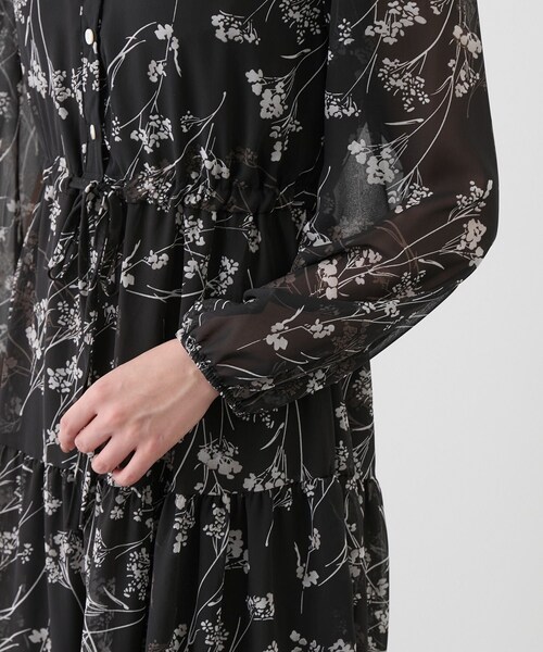 Jayro（ジャイロ）の「フラワーシフォンワンピース（ワンピース・レディース・ブラック/ホワイト系・F）」の20枚目の写真